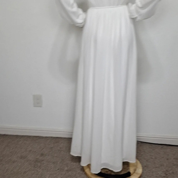 Lulus White Wondrous Water Coastal Romantic Lilies White Maxi Dress Size XXS - Picture 9 of 12